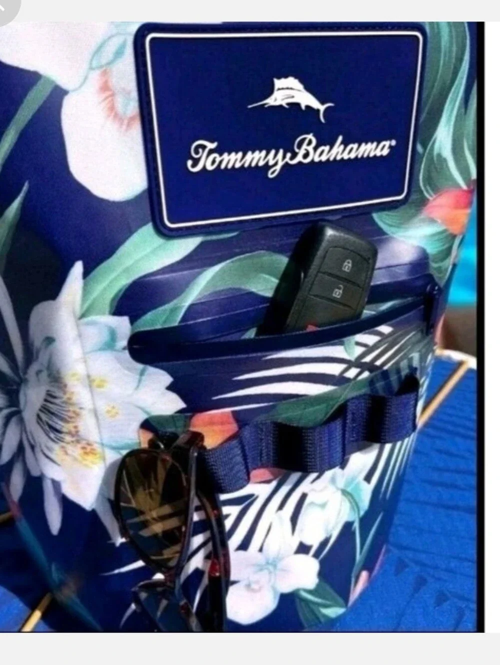 Tommy Bahama 20L Waterproof Dry Bag Dark Floral Beach Kayak Marine Backpack NWT